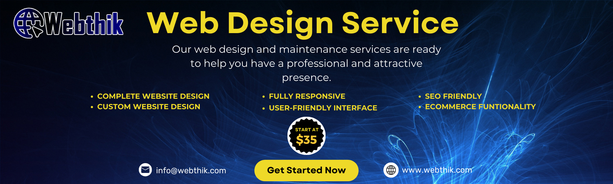 Web Design Services - Webthik (Banner)